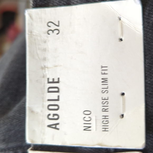 Agolde Nico High Rise Slim Fit Jeans Compilation Washed Black 32 - Picture 15 of 16